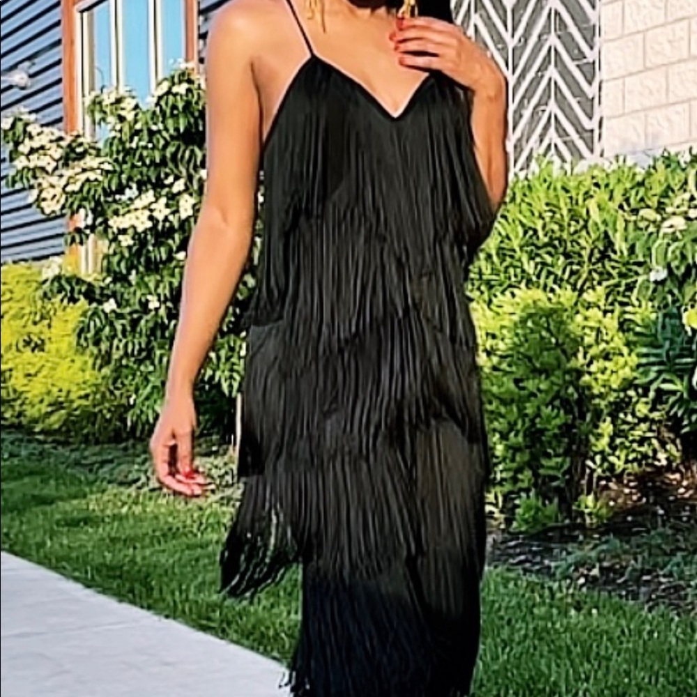 Black fringe Jumpsuit